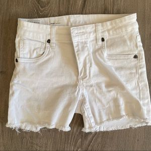 Kut from the kloth white frayed jean shorts